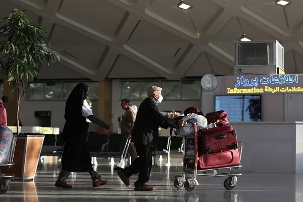 Hajj pilgrims at Mashhad airport