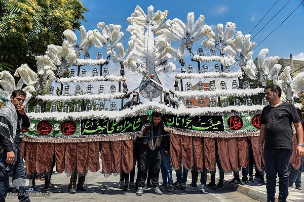Mourning processions in Bojnurd, northeast Iran