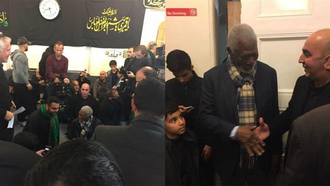 Morgan Freeman participó en las ceremonias de luto para el Imam Hussein (P) Morgan Freeman participó en las ceremonias de luto para el Imam Hussein (P)