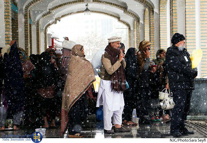 La nieve cubre el santuario del Imam Rida (P) La nieve cubre el santuario del Imam Rida (P)