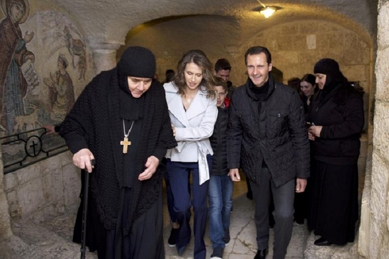 Navidad en Siria: el presidente sirio y su esposa visitaron el Convento de Saydnaya Navidad en Siria: el presidente sirio y su esposa visitaron el Convento de Saydnaya