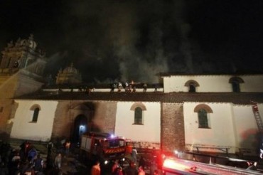 Infierno en la histórica iglesia San Sebastián de Cusco