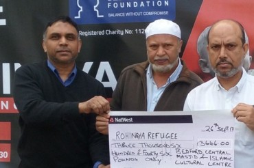 Inglaterra: La mezquita Bedford brinda ayuda económica a los rohingyas