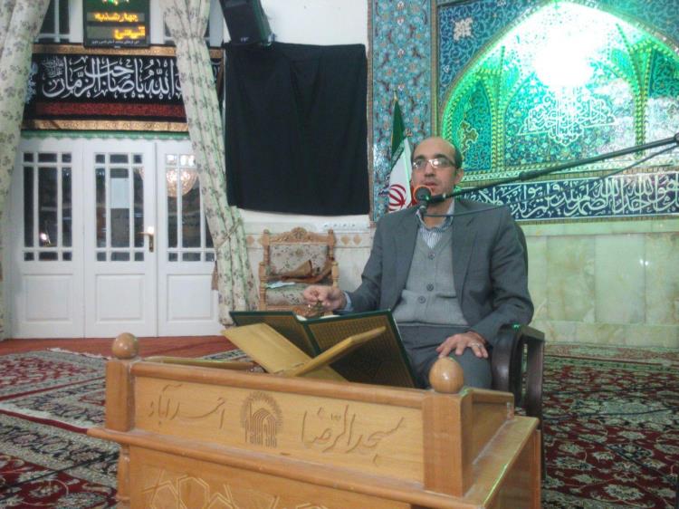 مسجدالرضا، میزبان جلسات قرآن مصطفی احمدی است