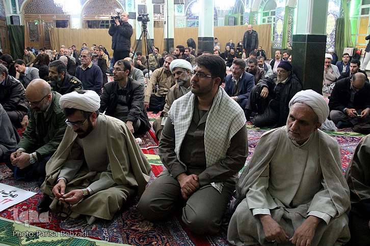 سخنرانی آیت‌الله دری نجف آبادی در جمع معترضان به اعدام آیت‌الله شیخ نمر