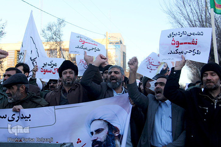گزارش تصویری راهپیمایی مردم اراک در محکومیت اعدام شیخ باقرالنمر