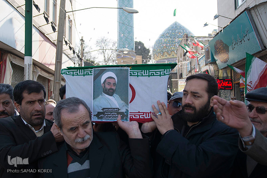 تشییع پیکر روحانی جانباز محمد علی درگاهی