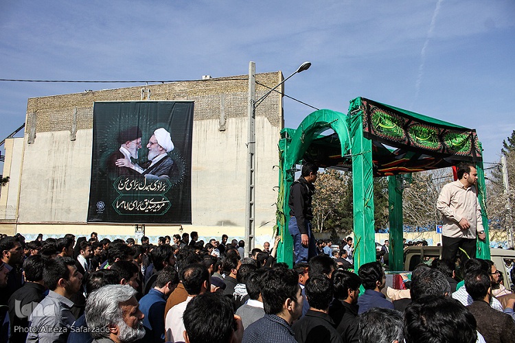تشییع پیکرهایی بی‌نامی در دانشگاه فرهنگیان مشهد