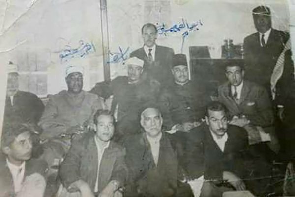 عبدالباسط و ابوالعینین شعیشع و احمد شعیشع و عبدالفتاح شعشاعی در حله عراق ۱۹۵۶میلادی