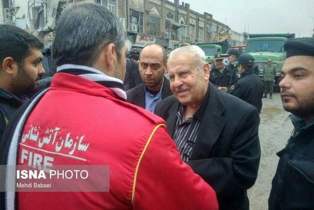 عمومی//سفیر فلسطین در محل حادثه پلاسکو