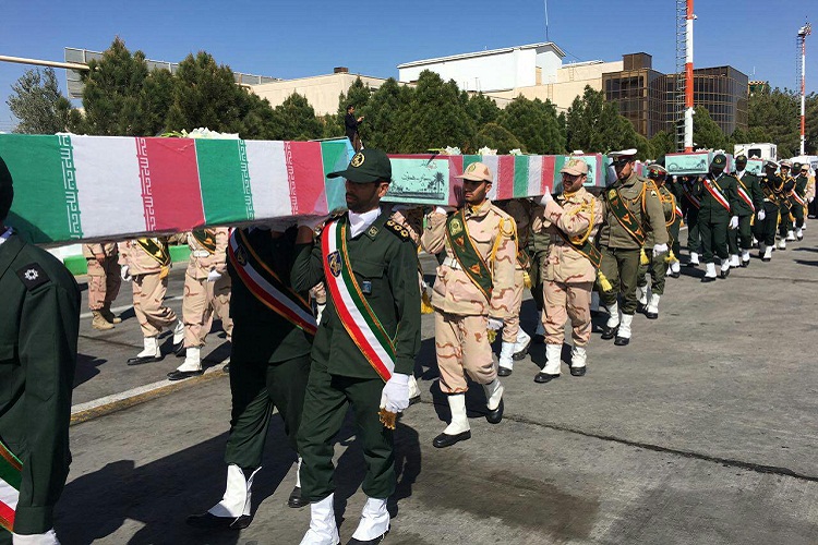 تصاویری از آیین تشییع شهدای گمنام در زاهدان