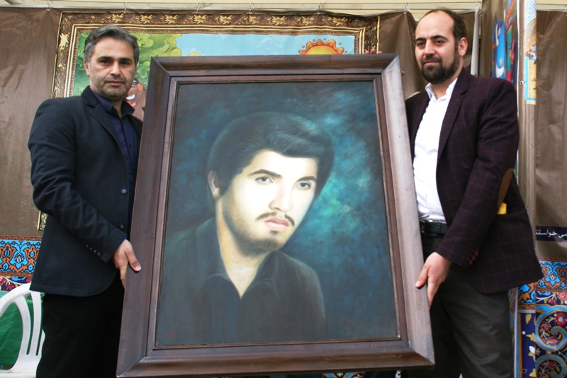 آیین رونمایی از تمثال هنرمند خطاط شهید محمدباقر ربانی