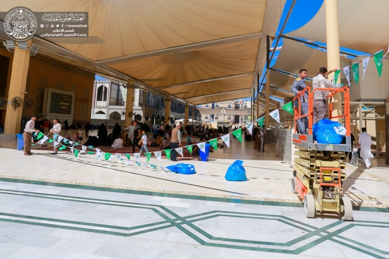گل‌آرایی حرم امام علی(ع) + عکس
