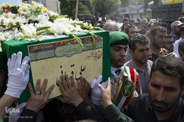 تشییع پیکر شهید مدافع حرم علی قربانی در البرز