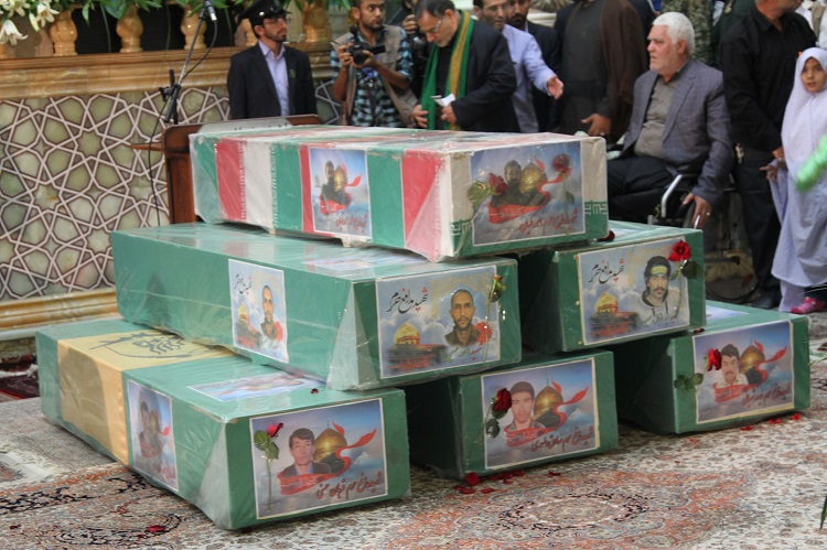 گزارش تصویری از مراسم جز خوانی وتشییع 6 مدافع حرم