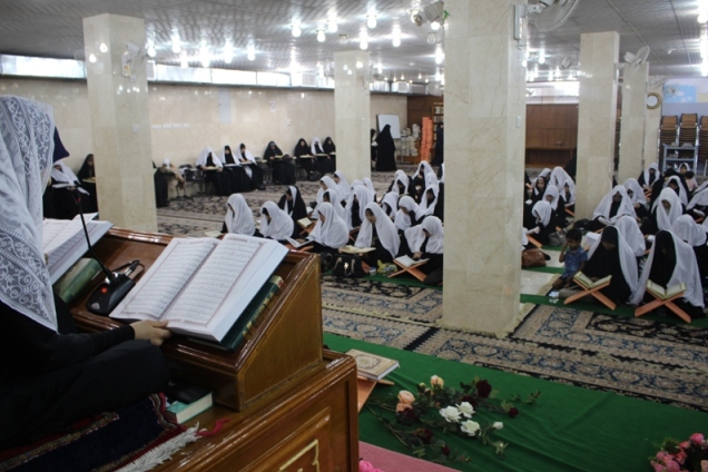 حضور 50 بانوی قرآنی در ختم رمضانیه قرآن در آستان علوی