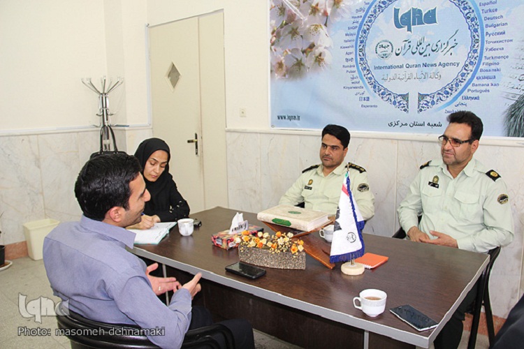 بازدید عوامل نیروی انتظامی از خبرگزاری ایکنا استان مرکزی