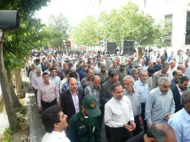 پیکر پدر سه شهید دوران دفاع مقدس در آباده آرام گرفت + عکس پیکر پدر سه شهید دوران دفاع مقدس در آباده آرام گرفت + عکس