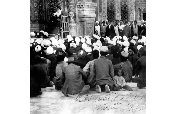 عزاداری شب وفات حضرت عبدالعظیم/ آیت الله بروجردی در حال تدریس طلاب