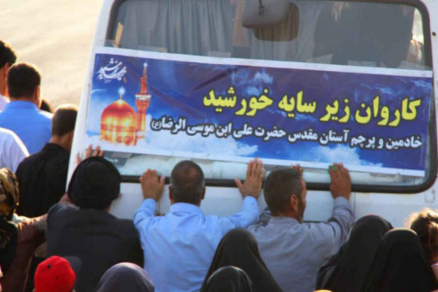 حضور  کاروان زیر سایه خورشید در کوهدشت + عکس