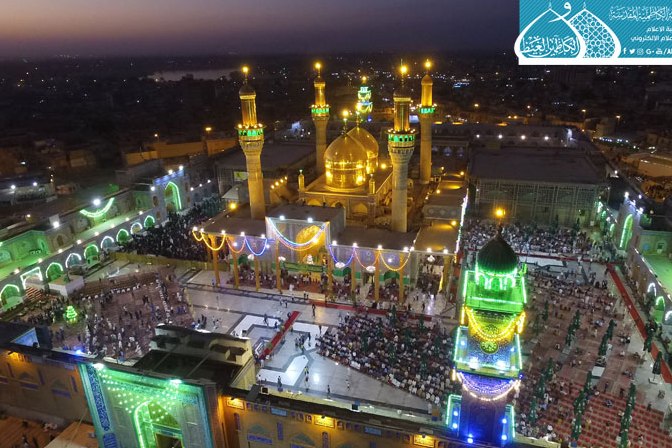 تصاویر رونمایی از گلدسته‌های طلاکاری‌شده امامین کاظمین(ع)