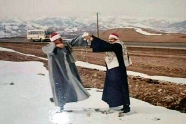 احمد بسیونی و شحات محمد انور در برف
