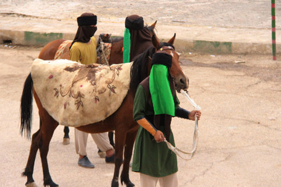 حرکت نمادین کاروان کربلا در کوهدشت + عکس