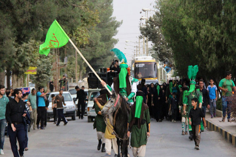 حرکت نمادین کاروان کربلا در کوهدشت + عکس