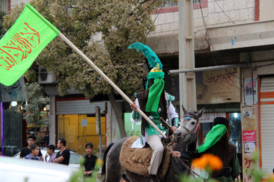 حرکت نمادین کاروان کربلا در کوهدشت + عکس