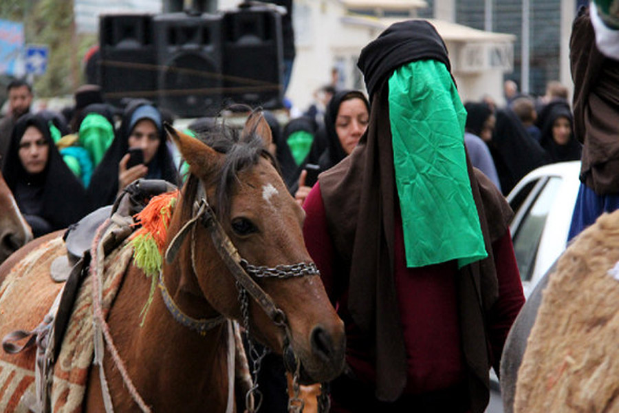 حرکت نمادین کاروان کربلا در کوهدشت + عکس