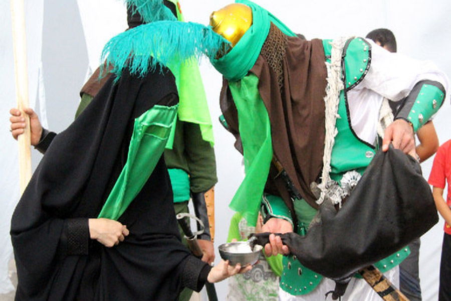 حرکت نمادین کاروان کربلا در کوهدشت + عکس