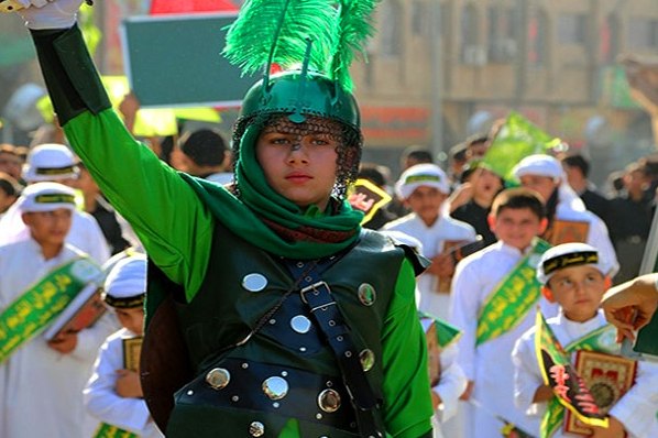 عزاداری نونهالان قرآنی عراق در هشتم محرم