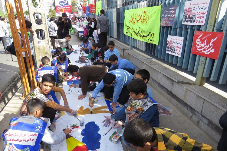 طنین فریاد « مرگ بر امریکا» در راهپیمایی 13 آبان زاهدان + تصاویر