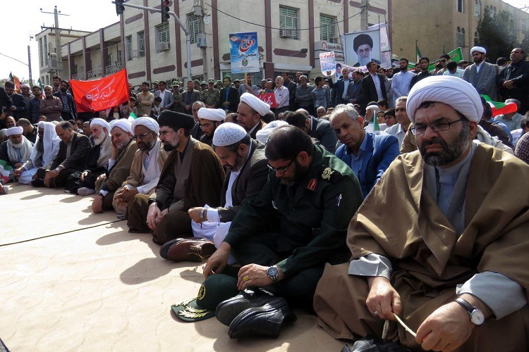 طنین فریاد « مرگ بر امریکا» در راهپیمایی 13 آبان زاهدان + تصاویر