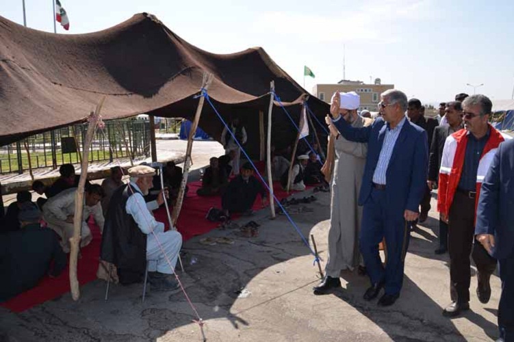 بازدید مسؤولین استانی سیستان وبلوچستان از موکب امام خمینی در میرجاوه + عکس