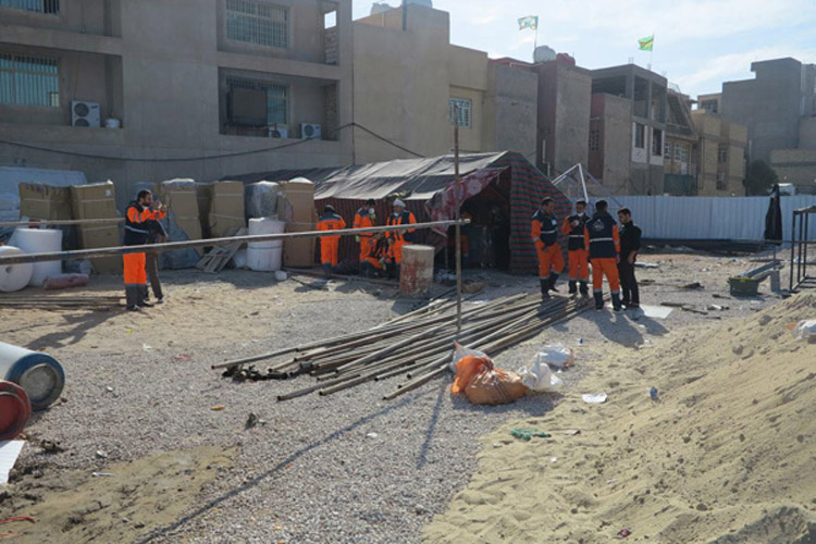 برپایی موکب کاروان خدام العترت شهرداری رشت در کربلا