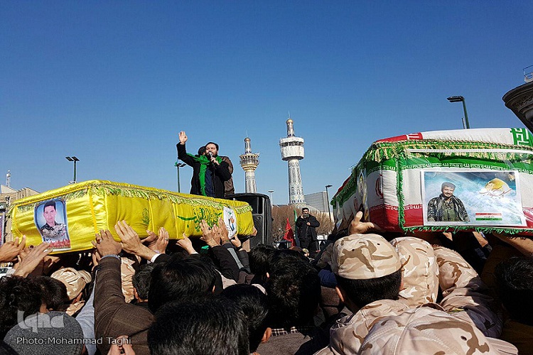 تشییع پیکر دو شهید مدافع حرم در مشهد