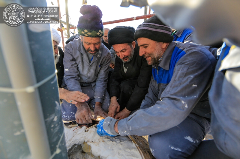 گنبد بارگاه مطهر علوی در آستانه ی رونمایی