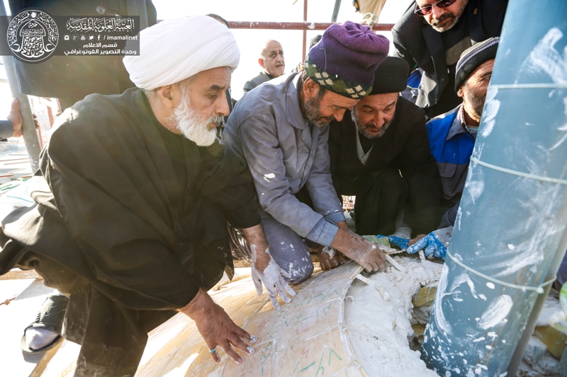 گنبد بارگاه مطهر علوی در آستانه ی رونمایی