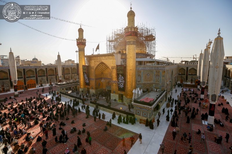گنبد بارگاه مطهر علوی در آستانه ی رونمایی