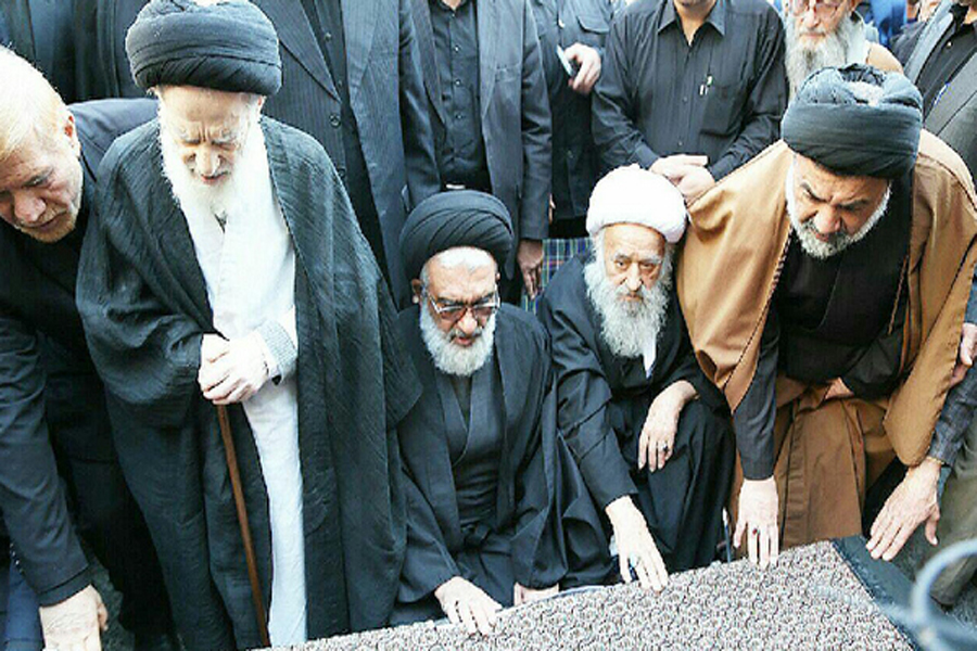 تشییع پیکر آیت‌الله شاهرخی در قم + عکس