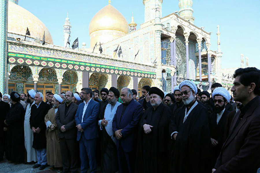 تشییع پیکر آیت‌الله شاهرخی در قم + عکس