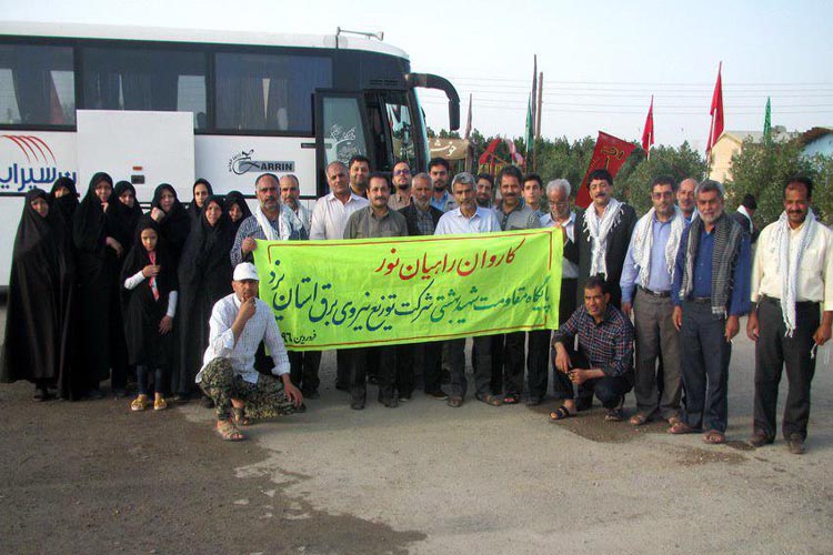 کارکنان برق استان یزد از مناطق عملیاتی جنوب بازدید کردند