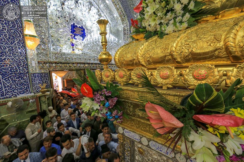 تصاویری از ضریح امام علی(ع) در شب ولادت