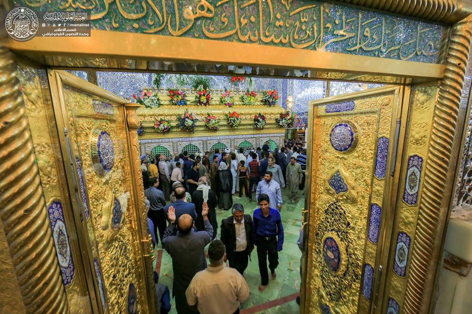 تصاویری از ضریح امام علی(ع) در شب ولادت