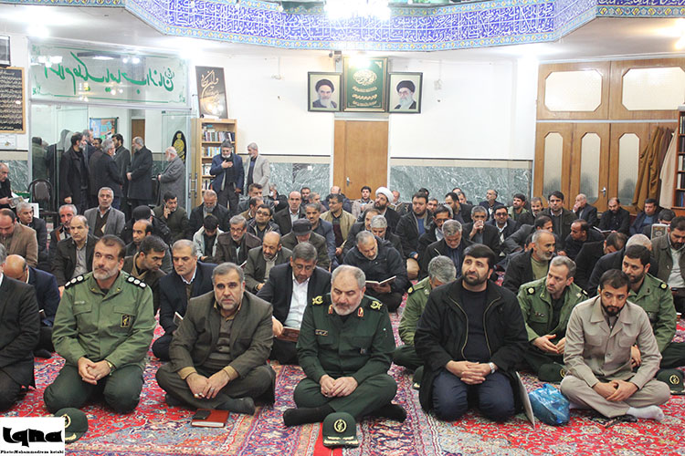مراسم چهلم شهید خوش لفظ در مهدیه همدان برگزار شد