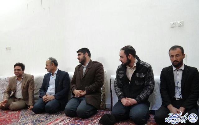گزارش تصویری/دیدار دانشجویان دانشکده قرآنی میبد با خانواده شهیدرضوانی