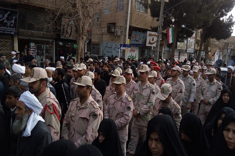 مراسم تشییع دو شهید گمنام در تایباد