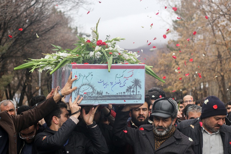 بدرقه دو شهید گمنام در دانشگاه تبریز+تصاویر