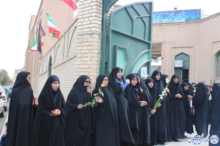 مراسم وداع با شهید گمنام در حوزه علمیه حضرت نرجس(س) بیرجند